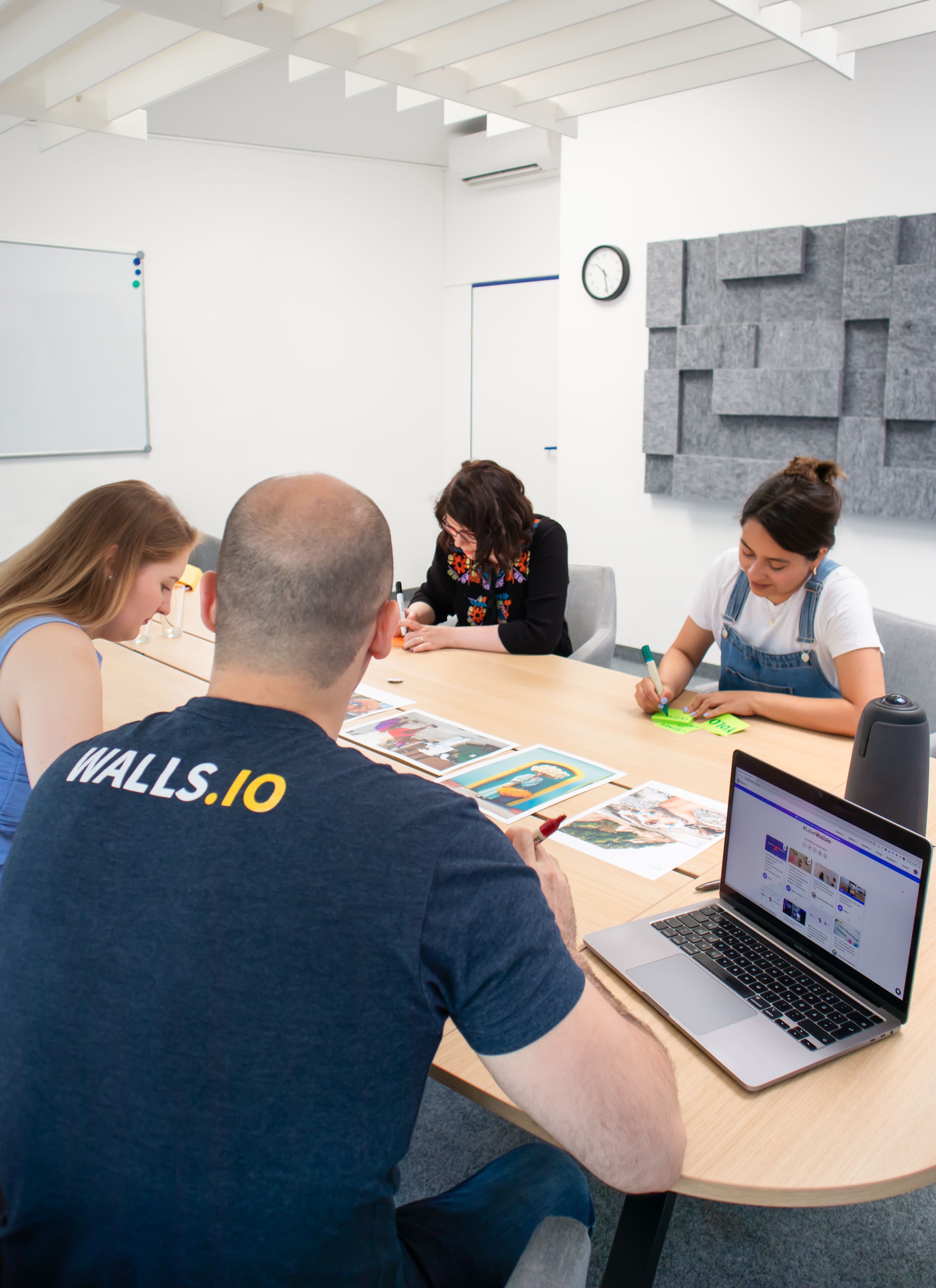Marketing professionals collaborating in a modern office